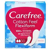 Прокладки гигиенические Carefree Flexi мягкость хлопка 56шт