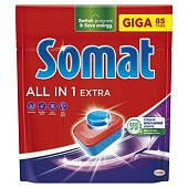 Таблетки для посудомоечных машин Somat All in One Extra 85шт