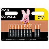 Щелочные батарейки Duracell AAA, 10 шт. в упаковке