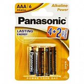 Батарейка Panasonic Alkaline AAA 4+2шт
