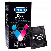 Презервативы Durex Dual Extase латексные с силиконовой смазкой 12шт