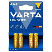 Батарейка VARTA Longlife Alkaline AAA BLI 4шт