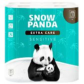 Туалетная бумага Snow Panda Sensitive трехслойная 8шт
