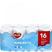 Туалетная бумага Ruta Pure White 16рул