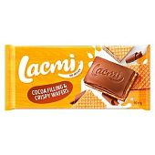 Шоколад молочный Roshen Lacmi с шоколадной начинкой и вафлей 90г