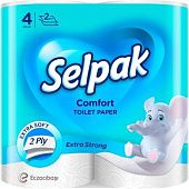 Бумага туалетная Selpak Comfort белая 4шт