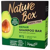 Твердый шампунь Nature Box для восстановления волос с маслом авокадо холодного отжима 85г