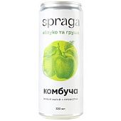 Напиток газированный Spraga Комбуча Яблоко и груша 0,33л