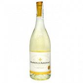 Вино Baron d`Arignac белое полусладкое 10,5% 0,75л