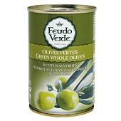 Оливки зеленые Feudo Verde с косточкой 300г