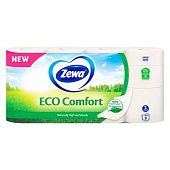 Туалетная бумага Zewa Eco Comfort трехслойная 8шт
