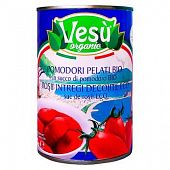 Томаты Vesu Organic чистые целые органические консервированные 400г