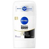 Антиперспирант твердый Nivea Black&White Invisible Silky Smooth 50мл