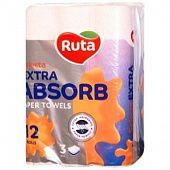 Полотенца бумажные Ruta Selecta Extra Absorb 3-слойные 12шт