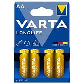 Батарейка VARTA Longlife Alkaline AA BLI 4шт