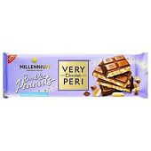 Шоколад молочный Millennium Very Peri с начинкой с измельченными и цельным арахисом 285г