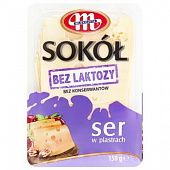 Сыр Mlekovita Сокол твердый без лактозы нарезка 45% 150г