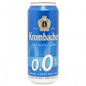 Пиво Krombacher Pils безалкогольное 0,5л