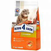Корм сухой Club 4 Paws Premium с кроликом для взрослых кошек 2кг
