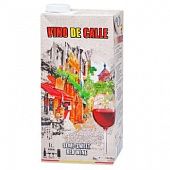 Вино Vino de Calle красное полусладкое 9-13% 1л