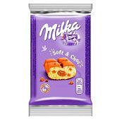 Пирожное бисквитное Milka Cake&Choc с шоколадной начинкой и кусочками молочного шоколада 35г