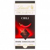 Шоколад черный Lindt Excellence с экстрактом перца чили 100г