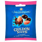 Драже Millennium Golden Nuts Миндаль в черном шоколаде 50г