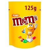 Драже M&M's с арахисом и молочным шоколадом в хрустящей разноцветной глазури 125г