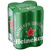 Пиво Heineken светлое 5% 0,5л х 4шт