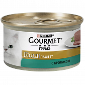 Корм Gourmet Gold Паштет с кроликом для взрослых кошек 85г