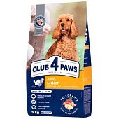 Корм сухой Club 4 Paws Premium с индейкой для контроля веса собак средних и больших пород 5кг