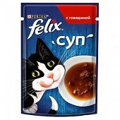 Корм Felix Суп для кошек с говядиной 48г
