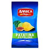 Чипсы Amica Chips картофельные со вкусом перца и лайма 100г