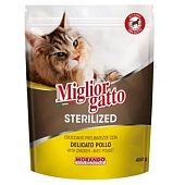 Корм сухой Migliorgatto с курицей для стерилизованных кошек 400г