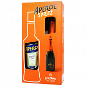 Набор Аперитив Aperol Aperitivo 0,7л + Вино игристое Cinzano Pro-Spritz белое сухое 0,75л