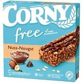 Батончики Corny Злаковые Nuss-Nougat с ореховой пастой и нугой 120г
