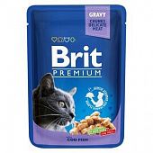 Корм влажный Brit Premium Cat треска для котов 100г