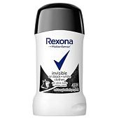 Антиперспирант твердый Rexona Невидимый на черном и белом 40мл