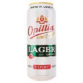 Пиво Opillia Lager Export светлое 4.4% 0,5л
