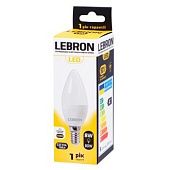 Лампа Lebron светодиодная С37 8W Е14 4100K