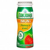 Продукт кисломолочный Лактония клубника с пробиотиком L.Rhamnosus и витамином С Имун+ 1,5% 100г
