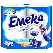 Туалетная бумага Emeka Ocean Breeze 3-слойная 4шт