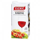 Вино Picnic Каберне к шашлыку сухое красное 9,5-13% 1л