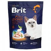 Корм Brit Premium by Nature для кошек обитающих в помещении с курицей 300г