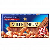 Шоколад молочный Millennium Golden Nut с цельными лесными орехами 100г