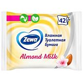 Туалетная бумага влажная Zewa Almond Milk 42шт