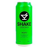 Напиток слабоалкогольный Shake Mojito сильногазированный 7% 0,5л