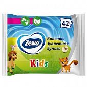 Туалетная бумага Zewa Kids влажная 42шт