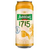 Пиво Львовское 1715 светлое 4,5% 0,5л