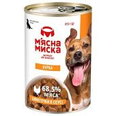 Корм влажный Мясная Миска с курицей для собак 415г